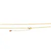 Chapado en Oro de 18K 45+5cm Cadena Trenzada Roja de Alta Calidad que Conserva el Color Cadena para Clavícula Accesorios de Joyería Transfronterizo Transmisión en Vivo Venta al por Mayor de Fábrica