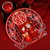 Adesivos Criativos de Casamento com Símbolos Felizes, Decoração de Quarto de Casamento Estilo Chinês, Adesivos Vermelhos Grandes com Caractere Feliz, Suprimentos Essenciais para Celebração de Casamento Atacado