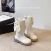 Botas para niña, zapatos infantiles, nueva colección otoño/invierno 2026, botas altas para niña, botas de princesa forradas de felpa, botas altas cálidas para niños mayores
