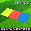 Nuevas tarjetas de PVC engrosadas de tres colores rojo, amarillo y azul para árbitros en competiciones de deportes de pelota
