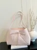 Estilo Doce Nicho 2026 Nova Bolsa Tote com Laço Bolsa de Ombro Rosa Estilo Suave Versátil para o Dia a Dia Bolsa de Braço
