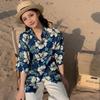 2024 Nuevo Diseño Sentido Estampado Camiseta de Manga Corta para Mujer Verano Nicho Estilo Universitario Adelgazante Holgada Top