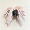 Elegante pinza para el pelo de lazo con cintas para mujer, pinza floral para coleta, pinza para semi-recogido suave y elegante, pinza de tiburón