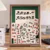 Enfeites de Porta-Retrato Mahjong Toque de Mãe Bom Cartão DIY Feito à Mão Moldura de Madeira Maciça Dia das Mães Dia dos Pais Presente de Aniversário Personalização