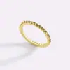 Anillo de Diamantes Personalizado de Colores Transfronterizo Europeo y Americano Lleno de Diamantes Anillo Apilable Anillo de Zirconia Piedra de Nacimiento Anillo de Nicho para Mujeres