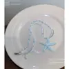Colar Fantai de Contas Coloridas Estrela-do-Mar Feminino Design de Nicho Doce e Fresco Estilo Resort à Beira-Mar Acessórios de Corrente para Clavícula
