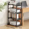 Estante para Impresora Hogareño de Pie Gabinete de Almacenamiento para Fotocopiadora Lateral de Escritorio Chasis Principal Extraíble Soporte