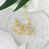 Nueva moda nicho chapado en cobre oro de 18k colgante de tortuga creativo personalidad tortuga colgante micro incrustada circón venta al por mayor