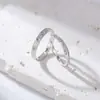 Plata pura s999, un anillo para toda la vida, un anillo de pareja único y elegante, tamaño ajustable, un regalo lujoso para tu novia