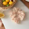 Diseño Único Scrunchie Floral Iridiscente Estilo Pintura al Óleo, Cuerda para el Cabello Súper Hada Elegante para Mujeres, Flor de Cabello de Organza Cuerda para el Cabello Anillo para el Cabello