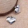 14X15Mm 1.9g Plata Antigua Accesorios para Joyería DIY Colgante de Corazón de Doble Cara para Dama de Honor Más Vendido