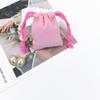 Pacote de bolso de pano de algodão estilo Ins, amostra cosmética de cores doces, pacote de bolso de algodão puro, pacote de algodão puro simples e elegante