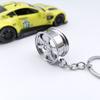 Comercio exterior transfronterizo modificación de coche simulación forma de rueda metal personalidad llavero colgante en stock venta al por mayor