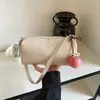 Bolso Cilindro Tejido de Moda Retro para Mujer 2026 Nuevo Bolso de Mano de Moda Bolso Cruzado Casual para Hombro