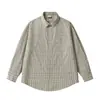 Nueva Camisa a Cuadros Fresca Perezosa Estilo Retro Japonés para Hombre Otoño Holgada Versátil de Manga Larga para Pareja