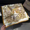 Elegante Bufanda de Seda para Mujer con Estampado de Mariposas, Imitación Seda, Chal de Alta Gama, Pañuelo para el Cuello con Protección Solar, Pañuelo para la Cabeza, Bufanda