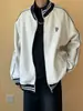 Chamarra Sudadera Estilo Americano Gris con Cuello Alto para Hombres y Mujeres, Cardigan Top con Cremallera Holgado Pesado para Otoño e Invierno