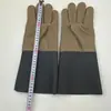 Guantes de soldadura extralargos resistentes al desgaste con mangas grandes y aberturas amplias, hechos de piel de vaca, para protección contra soldadura y protección laboral
