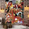 One Piece Celebridad de Internet ins Animación Luffy Alrededor Tela de Fondo Sacudir Voz en Vivo Tela Colgante Habitación Dormitorio Tela Colgante para Vestir