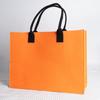 Bolsa Tote de Feltro Casual da Moda com Blocos de Cores, Bolsa de Mão, Lembrancinha, Grande Capacidade, Ecológica, para Compras, Presente