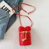 Bolsa Transversal de Princesa para Meninas Bolsa de Ombro Cilíndrica para Meninas Atacado Porta-Moedas Fofo Infantil com Laço Bolsa Saco