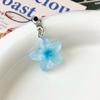 Llavero pequeño de flor transparente y colorido para mujer, estilo Instagram, lindo colgante para bolso, accesorios para colgar auriculares, decoración para bolso