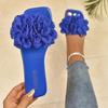 Chinelos Quadrados com Bico Quadrado e Estampa Floral de Novo Estilo para Mulheres, Sandálias de Praia Leves e Modernas para o Dia a Dia Wish