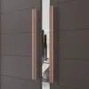 Manija de Puerta de Vidrio de Acero Inoxidable de Cobre Estilo Antiguo de Lujo en Stock, Madera Maciza Minimalista Hotel Oficina Aleación de Aluminio Puerta Doble