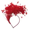 Diadema Triangular de Plumas de Carnaval Fiesta de Baile Festiva Adorno Popular para la Cabeza Disfraz