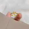 Transmissão ao Vivo de Anéis de Flor Rosa Banhados a Ouro de Alta Qualidade, Mesmo Estilo das Lojas de Ouro, Anéis Ajustáveis Pixiu Banhados a Ouro da Moda, Atacado em Estoque