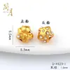 Pingente de Estrela de Cinco Pontas Cravejado com Diamantes em Cobre Banhado a Ouro 24K Ouro Antigo com Areia Contas Espaçadoras para Joias DIY Caractere da Fortuna Flor de Pessegueiro Pulseira Colar
