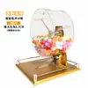 Máquina de loteria manual dourada com grande capacidade de 400 bolinhas, bolinhas pequenas de 2,7 cm, máquina de sorteio, modelo novo