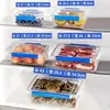 Caja de Almacenamiento de Plástico Transparente Rectangular para Refrigerador Congelador, Contenedor de Almacenamiento Grande Sellado, Uso Comercial de Grado Alimenticio