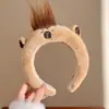Nuevo Aro para el Cabello de Peluche de Doble Cabeza Capi Bala Aro para el Cabello de Maquillaje Divertido Lindo para Lavado Facial de Mujer Aro para el Cabello para la Cabeza
