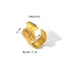 Europa y Estados Unidos transfronterizos Amazon nuevo anillo de acero de titanio martillo irregular anillo de acero inoxidable no se desvanece playa de verano