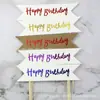 Tarjeta Decoración Pastel Simple Multicolor Feliz Cumpleaños Inglés Tarjeta Decoración Pastel Creativo Enchufe Mesa de Postres