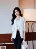 Traje de Manga Media Primavera y Verano para Mujer para Viajar al Trabajo Ventas Ol Formal Elegante Estilo Diosa Profesional Traje de Mujer