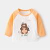 Roupas de bebê Roupas de outono do menino de manga comprida camiseta fina Roupas de primavera Primavera e outono Camisa de base superior do bebê das crianças