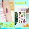 Pegatinas de tatuaje Ricaron FDA para niños, pegatinas hawaianas, pegatinas de dibujos animados, tatuajes de fiesta de larga duración, envío transfronterizo