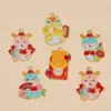 Colgante Dios de la Fortuna Serpiente Pequeña Creativo Hecho a Mano DIY Accesorios de Pegamento de Crema Resina Charms para Zuecos Kit de Materiales para Joyería