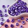 Cuentas Acrílicas Bicolores Difuminadas con Agujero Grande Cuentas Redondas Perforadas de Color Sólido Material para Manualidades DIY con Cuentas Plástico Suelto Al por Mayor