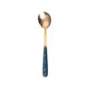 Juego de Regalo de Cucharas para Postre con Patrón de Mármol Cajas de Regalo Cucharas Comercio Transfronterizo Vajilla de Acero Inoxidable Vajilla de Lujo Ligero