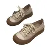Zapatillas Casuales Versátiles Nuevas de Verano 2025 Zapatos Blancos Retro de Suela Gruesa Moda Femenina Zapatos Chunky Zapatillas Transpirables