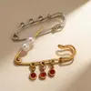 Accesorios de Joyería Europeos y Americanos Pines de Joyería de Acero Inoxidable Joyería Hecha a Mano para Bricolaje Accesorios de Clip de Papel Cuentas Colgantes Chapado en Oro de 18K