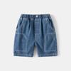 2024 Nuevos Pantalones Cortos de Verano para Niños Moda Bolsillo Bordado Pantalones Medianos Estilo Coreano Shorts de Mezclilla para Bebé Venta al por Mayor