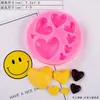 Decoración de pastel para el Día de San Valentín chino, adornos de perrito y gatito para teléfono, topper de lazo de acrílico con cinta de amor