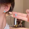 Brincos Redondos com Cravação de Diamantes Estilo Retrô Francês para Mulheres, Brincos de Design de Nicho de Alta Qualidade, Brincos Simples, Modernos, Compactos e Versáteis