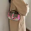 Nova bolsa feminina, bolsa quadrada pequena simples casual vintage, bolsa de ombro transversal para o trajeto de primavera, bolsa pequena única
