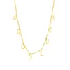 Collar de cadena cruzada geométrica fría estilo ins europeo y americano para mujer, nuevo collar popular con letra en inglés, joyería P642