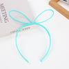 Diadema de Color Sólido Simple Estilo Coreano Orejas de Conejo de Dibujos Animados Diadema Linda Diadema con Dientes Antideslizante Color Caramelo Accesorios para el Cabello Tocado